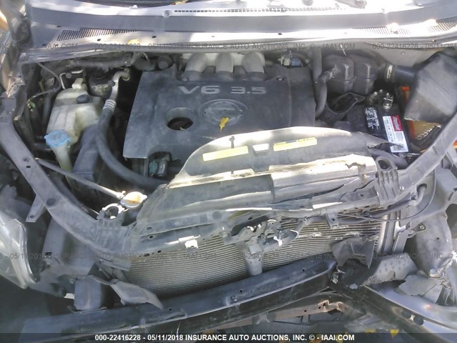 5N1BV28U97N101205 - 2007 NISSAN QUEST S/SE/SL BROWN photo 10