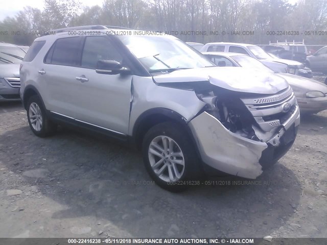 1FM5K8D88FGC55540 - 2015 FORD EXPLORER XLT SILVER photo 1