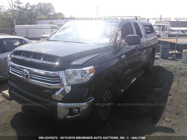 5TFUY5F18HX623439 - 2017 TOYOTA TUNDRA DOUBLE CAB SR/SR5/TRD PRO BLACK photo 2