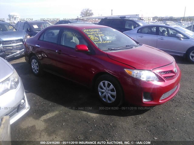 2T1BU4EE8BC739781 - 2011 TOYOTA COROLLA S/LE RED photo 1