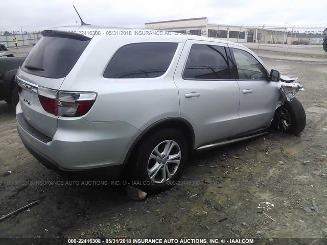 1D4RD2GG7BC676993 - 2011 DODGE DURANGO EXPRESS SILVER photo 4