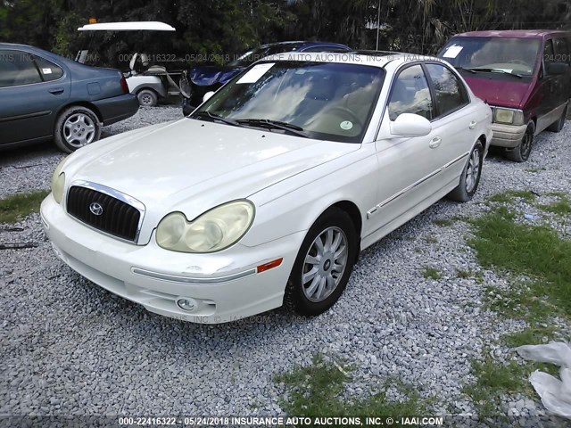 KMHWF35H44A080388 - 2004 HYUNDAI SONATA GLS/LX WHITE photo 2