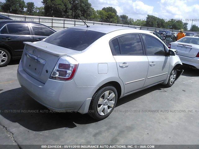 3N1AB6AP8CL783298 - 2012 NISSAN SENTRA 2.0/2.0S/SR/2.0SL SILVER photo 4