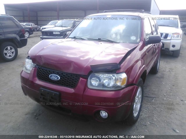 1FMYU94117KA23621 - 2007 FORD ESCAPE LIMITED RED photo 6