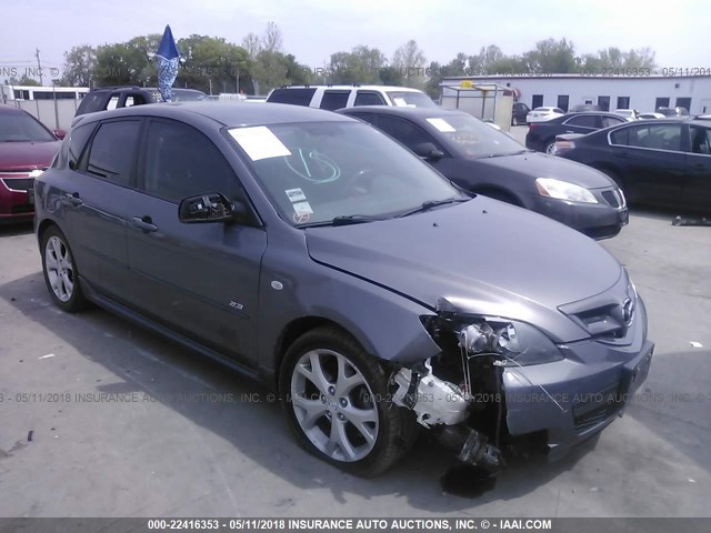 JM1BK343081146462 - 2008 MAZDA 3 HATCHBACK GRAY photo 1