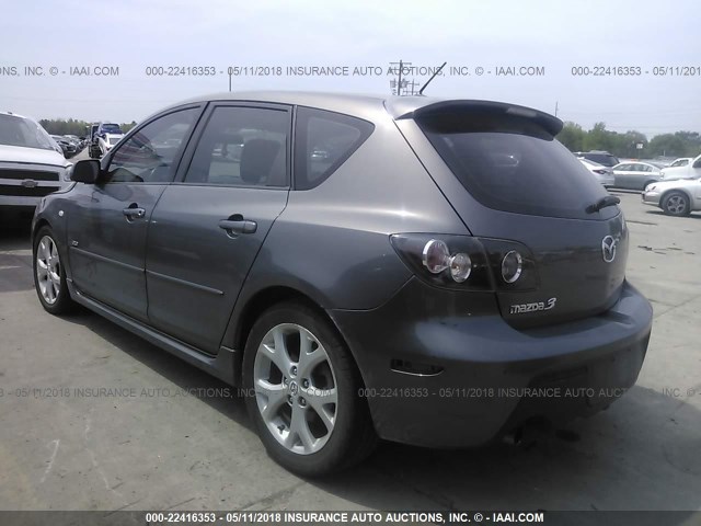 JM1BK343081146462 - 2008 MAZDA 3 HATCHBACK GRAY photo 3