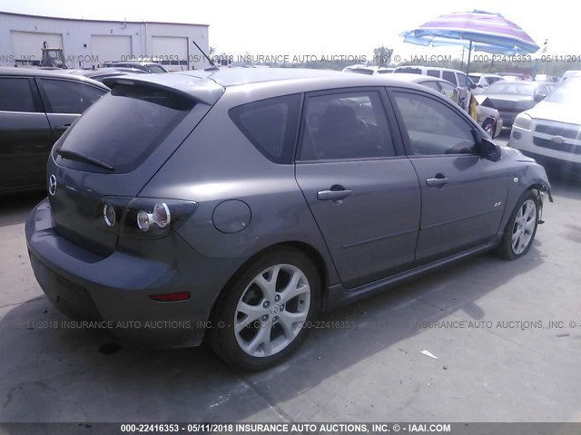 JM1BK343081146462 - 2008 MAZDA 3 HATCHBACK GRAY photo 4