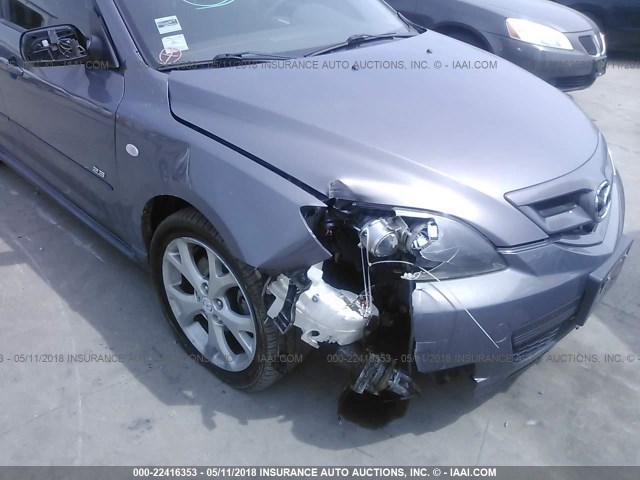 JM1BK343081146462 - 2008 MAZDA 3 HATCHBACK GRAY photo 6