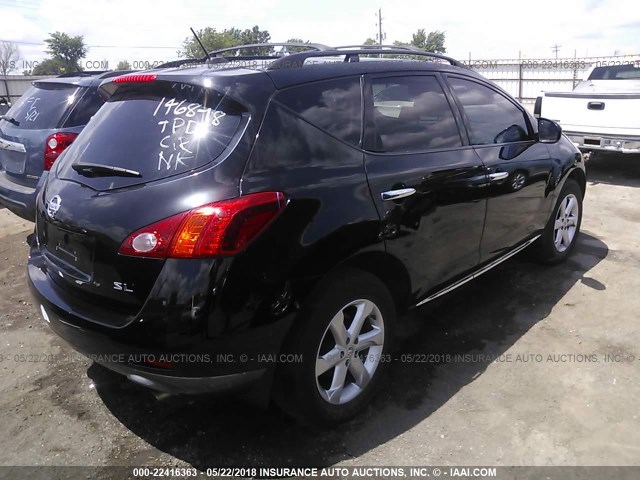 JN8AZ18U79W002012 - 2009 NISSAN MURANO S/SL BLACK photo 4