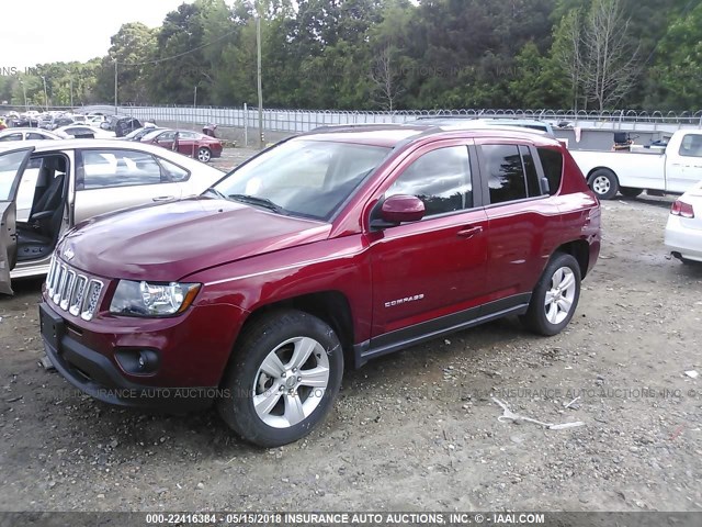 1C4NJCEB5ED857204 - 2014 JEEP COMPASS LATITUDE 勃艮第红 照片 2