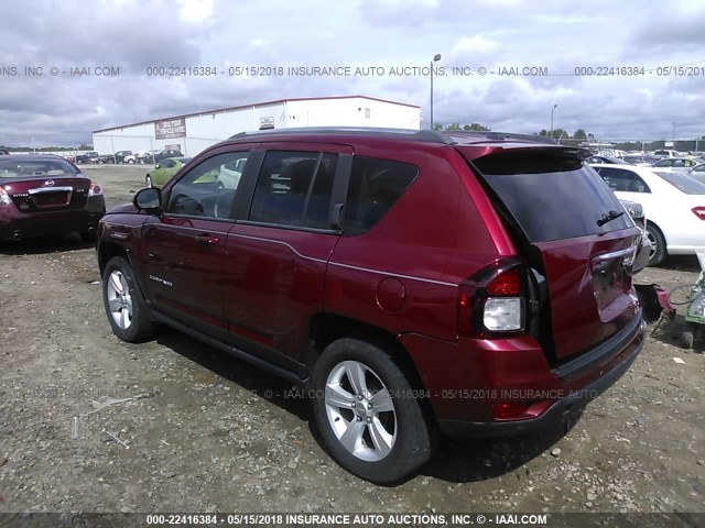 1C4NJCEB5ED857204 - 2014 JEEP COMPASS LATITUDE 勃艮第红 照片 3