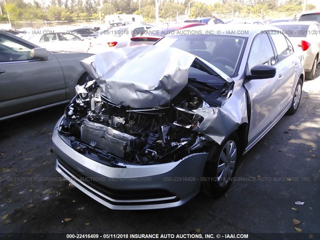 3VW267AJ4GM366183 - 2016 VOLKSWAGEN JETTA S SILVER photo 2