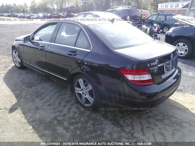 WDDGF8BB2AR092189 - 2010 MERCEDES-BENZ C 300 4MATIC BLACK photo 3