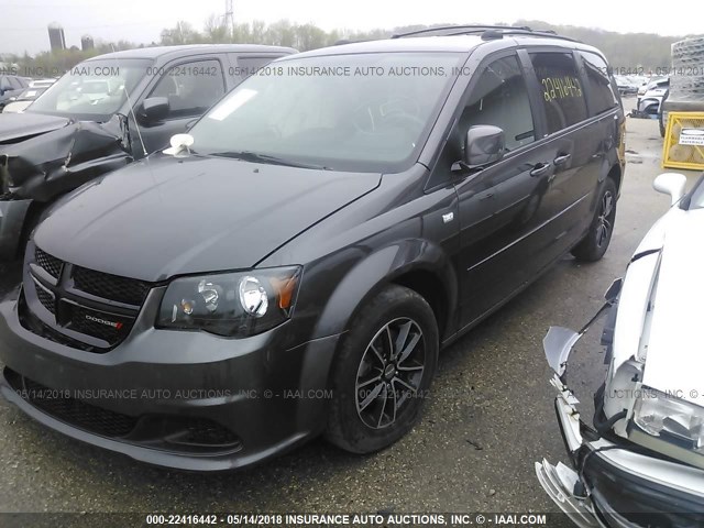 2C4RDGBG8ER340699 - 2014 DODGE GRAND CARAVAN SE GRAY photo 2