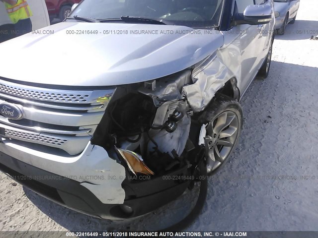 1FMHK7D84CGA71019 - 2012 FORD EXPLORER XLT SILVER photo 6