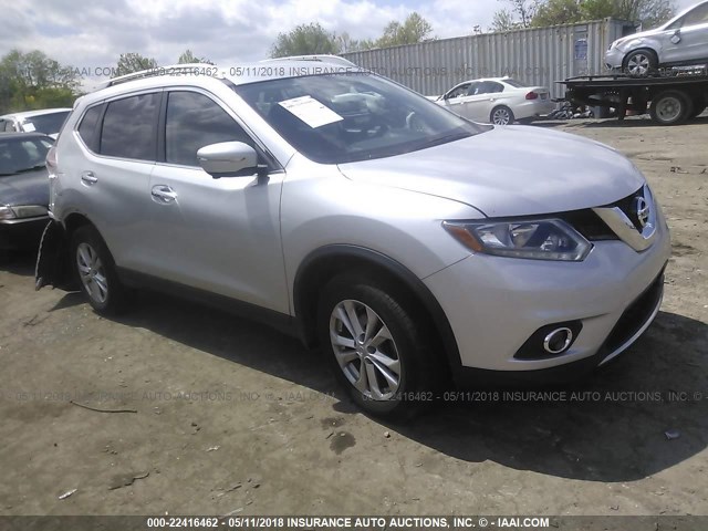 KNMAT2MV2FP571387 - 2015 NISSAN ROGUE S/SL/SV SILVER photo 1