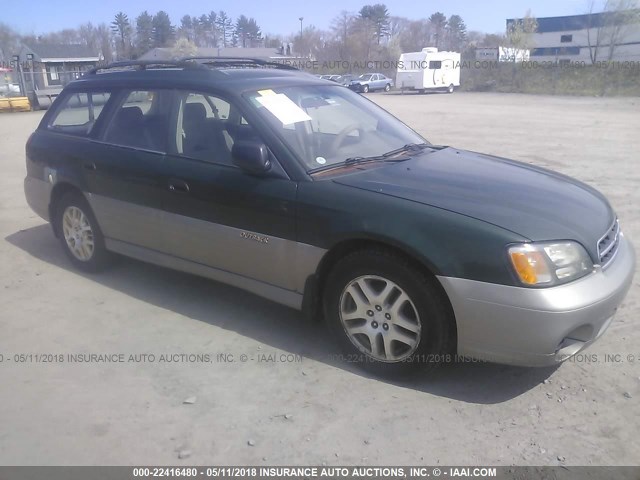 4S3BH675717660292 - 2001 SUBARU LEGACY OUTBACK AWP GREEN photo 1