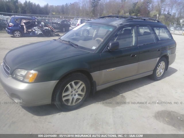 4S3BH675717660292 - 2001 SUBARU LEGACY OUTBACK AWP 绿色 照片 2