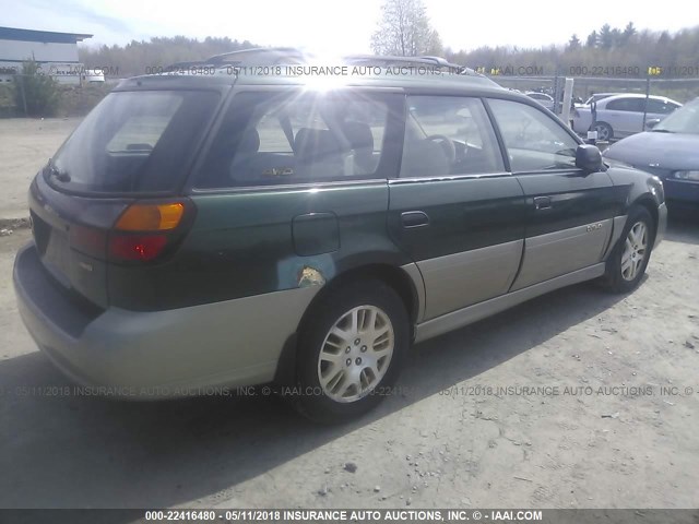 4S3BH675717660292 - 2001 SUBARU LEGACY OUTBACK AWP 绿色 照片 4