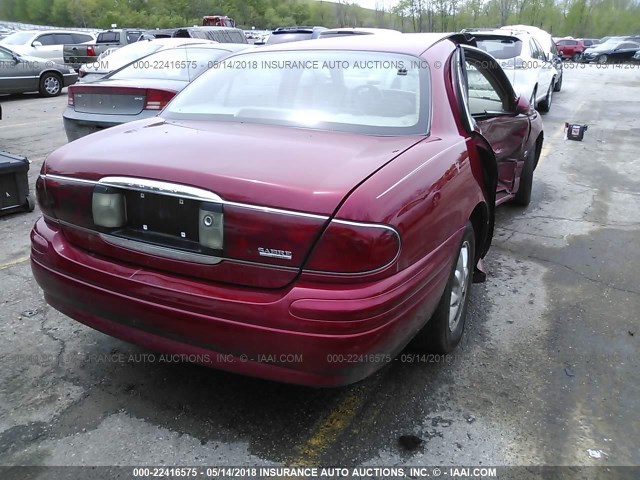 1G4HR54K84U119684 - 2004 BUICK LESABRE LIMITED RED photo 4