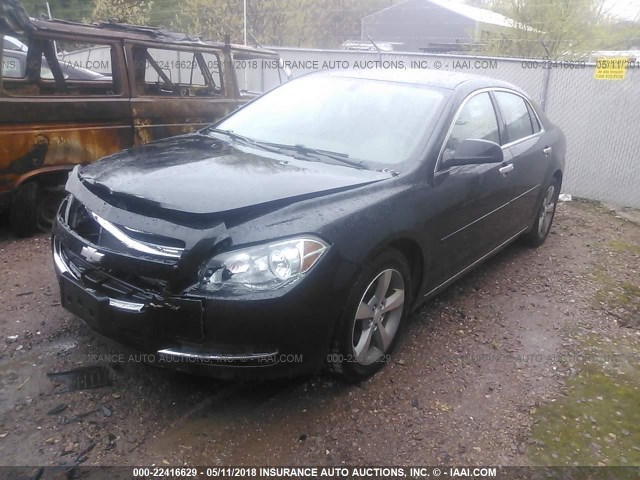 1G1ZC5E00CF189618 - 2012 CHEVROLET MALIBU 1LT BLACK photo 2