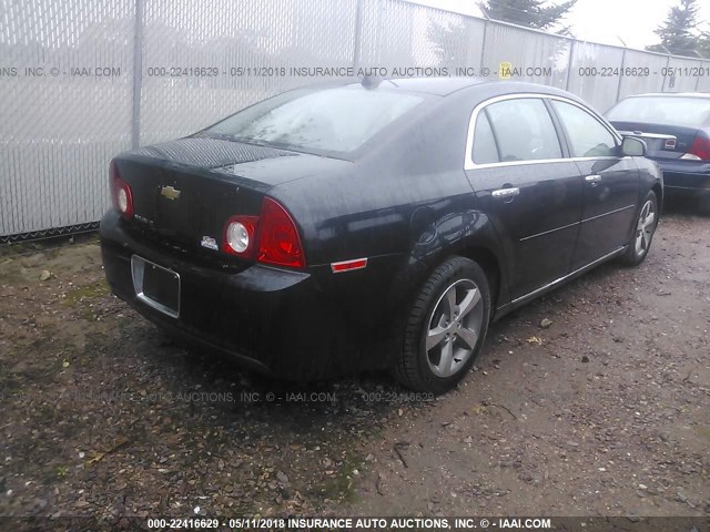 1G1ZC5E00CF189618 - 2012 CHEVROLET MALIBU 1LT BLACK photo 4