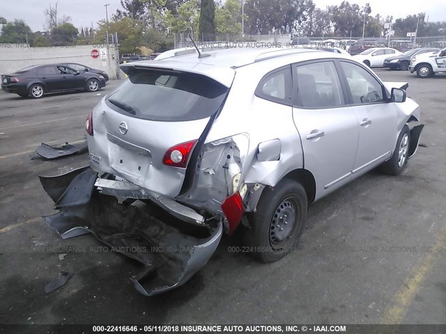 JN8AS5MT3EW616042 - 2014 NISSAN ROGUE SELECT S SILVER photo 4