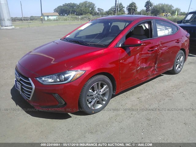 5NPD84LF8JH335061 - 2018 HYUNDAI ELANTRA SEL/VALUE/LIMITED RED photo 2