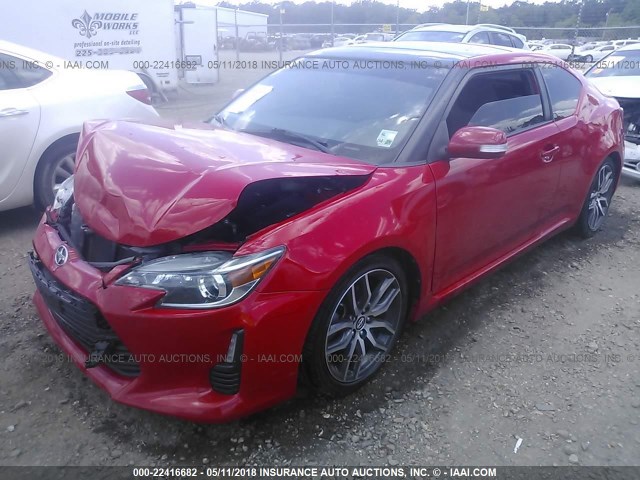 JTKJF5C76FJ007801 - 2015 TOYOTA SCION TC 红色 照片 2