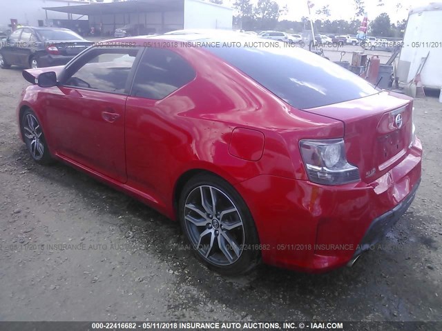 JTKJF5C76FJ007801 - 2015 TOYOTA SCION TC 红色 照片 3