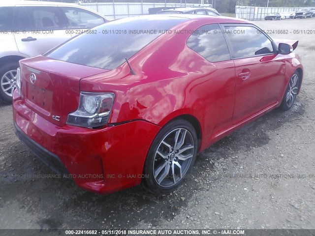 JTKJF5C76FJ007801 - 2015 TOYOTA SCION TC 红色 照片 4
