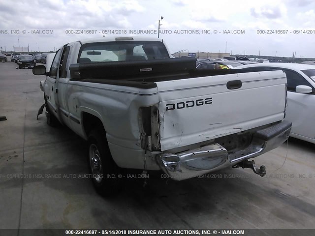 3B7KC23612M283729 - 2002 DODGE RAM 2500 WHITE photo 3