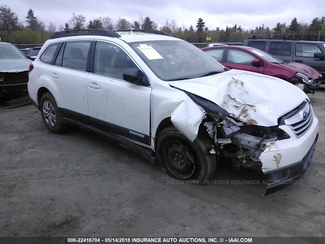 4S4BRBACXB3311631 - 2011 SUBARU OUTBACK 2.5I WHITE photo 1