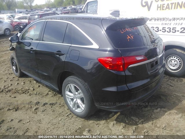 5J8TB4H55EL018032 - 2014 ACURA RDX TECHNOLOGY BLACK photo 3