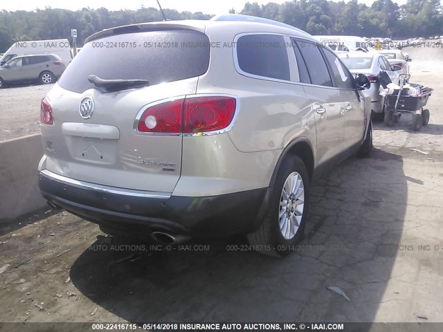 5GAER23788J153264 - 2008 BUICK ENCLAVE CXL BEIGE photo 4