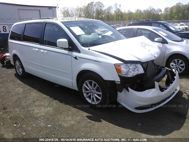 2C4RDGCG6GR317603 - 2016 DODGE GRAND CARAVAN SXT WHITE photo 1