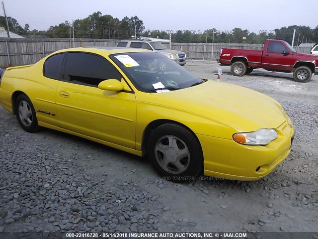 2G1WX15K329303040 - 2002 CHEVROLET MONTE CARLO SS ყვითელი ფოტო 1