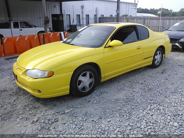 2G1WX15K329303040 - 2002 CHEVROLET MONTE CARLO SS ყვითელი ფოტო 2