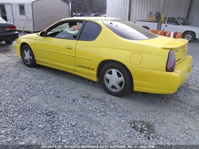 2G1WX15K329303040 - 2002 CHEVROLET MONTE CARLO SS ყვითელი ფოტო 3