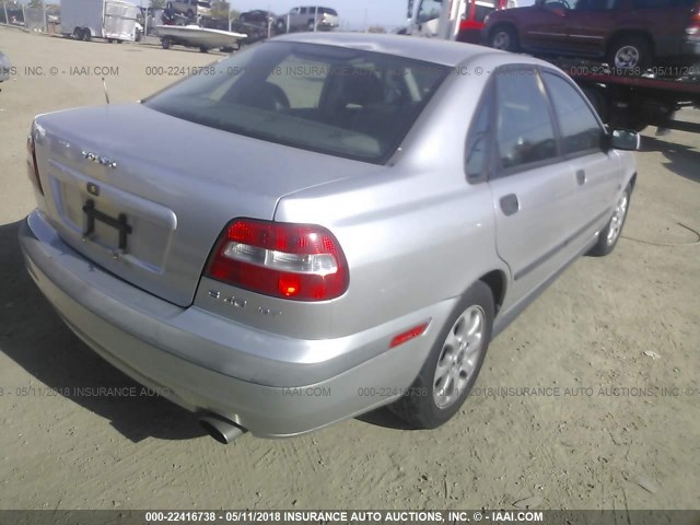 YV1VS29531F708701 - 2001 VOLVO S40 1.9T SILVER photo 4