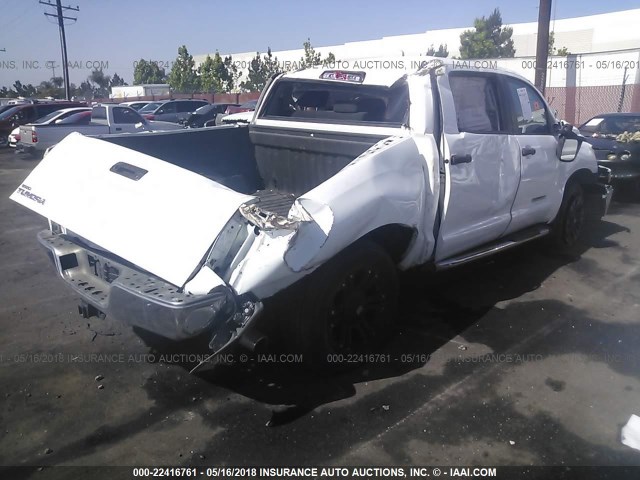 5TFEY5F11DX140406 - 2013 TOYOTA TUNDRA CREWMAX SR5 WHITE photo 4