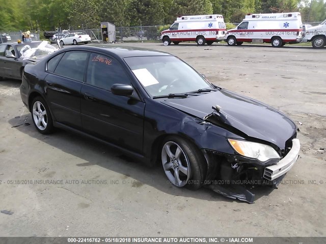 4S3BL616187214343 - 2008 SUBARU LEGACY 2.5I BLACK photo 1