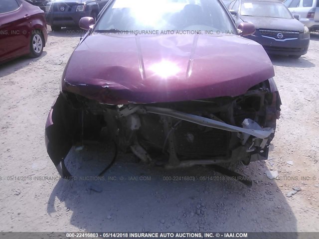 3N1CB51D16L520874 - 2006 NISSAN SENTRA 1.8/1.8S BURGUNDY photo 6