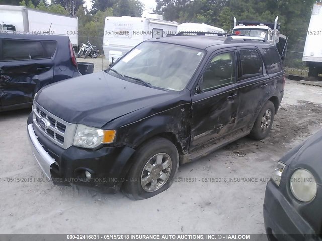 1FMCU04108KA82702 - 2008 FORD ESCAPE LIMITED BLACK photo 2