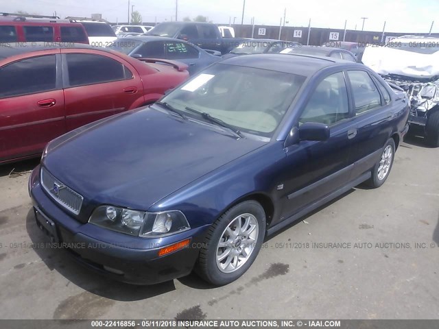 YV1VS29562F842801 - 2002 VOLVO S40 1.9T BLUE photo 2