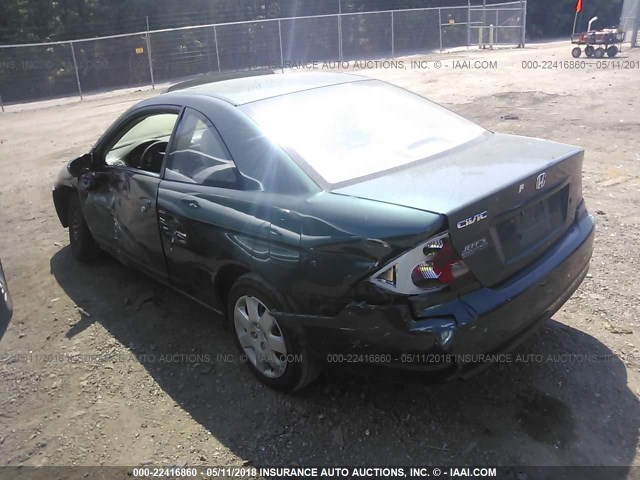 1HGEM22981L087987 - 2001 HONDA CIVIC SI/EX GREEN photo 3