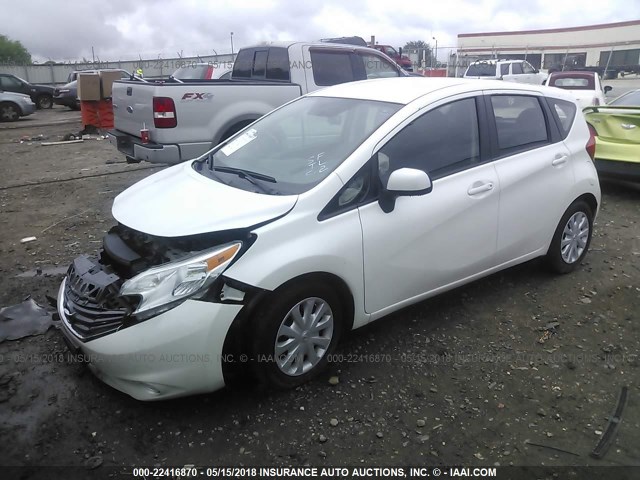 3N1CE2CP6EL390568 - 2014 NISSAN VERSA NOTE S/S PLUS/SV/SL WHITE photo 2