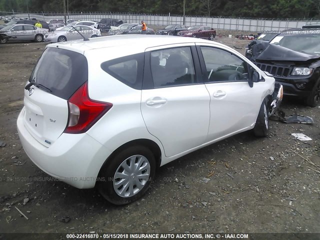 3N1CE2CP6EL390568 - 2014 NISSAN VERSA NOTE S/S PLUS/SV/SL WHITE photo 4