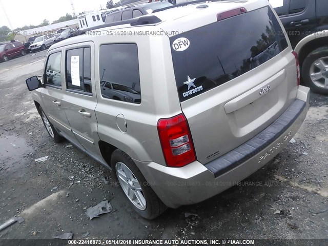 1J4NT1GB5AD620969 - 2010 JEEP PATRIOT SPORT GOLD photo 3