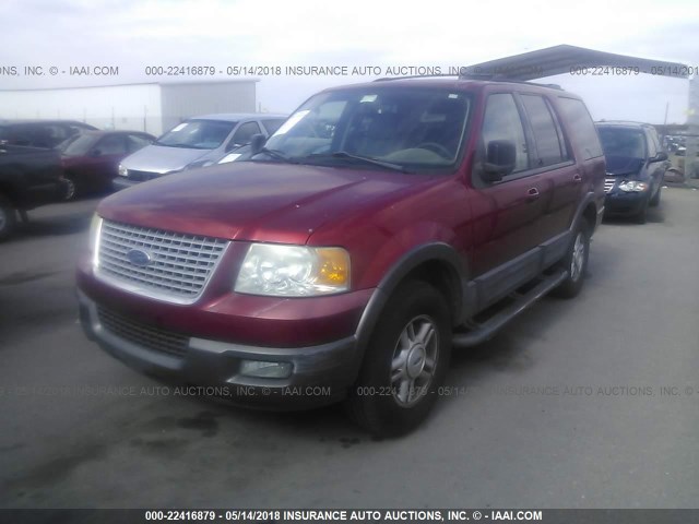 1FMPU15L54LA13175 - 2004 FORD EXPEDITION XLT RED photo 2